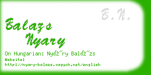 balazs nyary business card